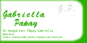 gabriella papay business card